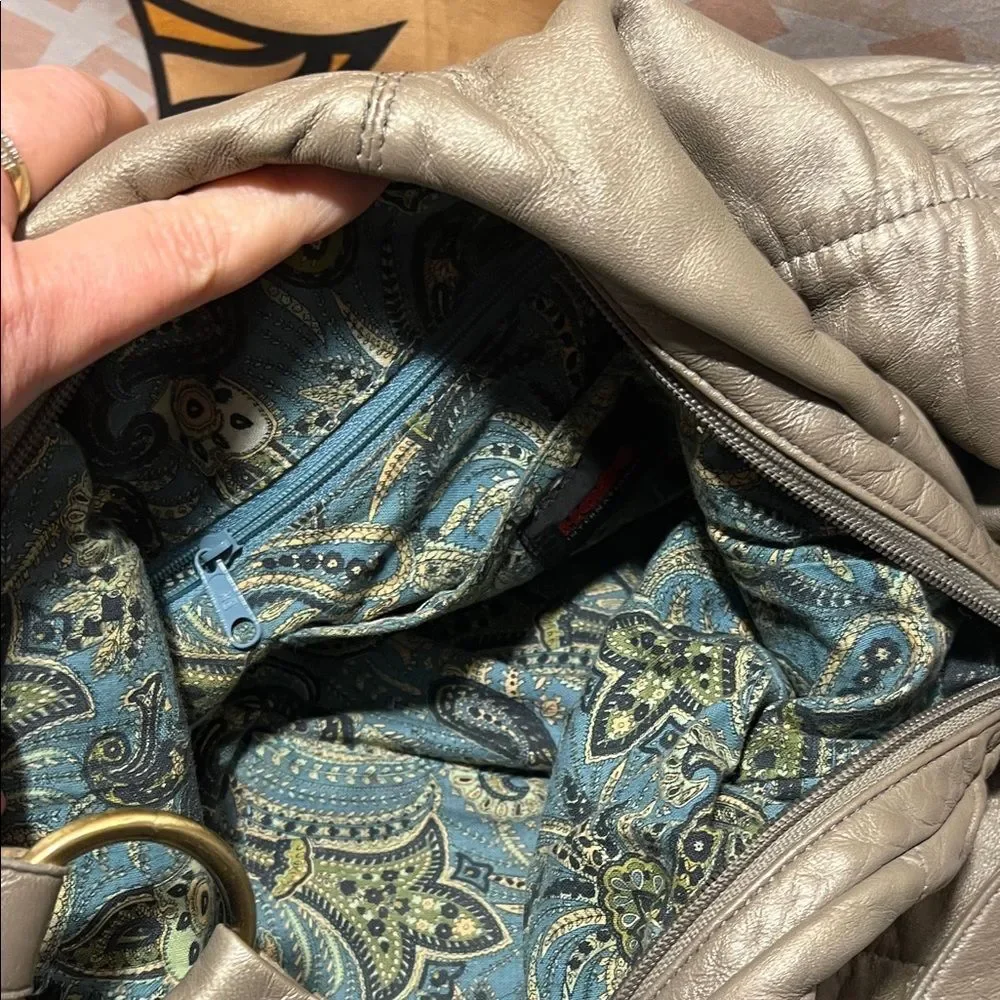 HOBO Internationl Gray Rouched  Women's Hobo Bag
